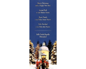 Lesezeichen Winter mit Text in 5 Sprachen