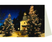 Faltkarte 2 Kapelle bei Nacht